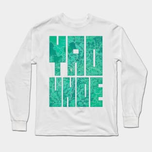 Yaounde, Cameroon City Map Typography - Watercolor Long Sleeve T-Shirt